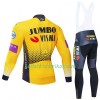 Radbekleidung Radtrikot Langarm + Lang Trägerhose 2019 Team Jumbo-Visma N001